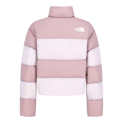 代购the north face北面女士羽绒服保暖时尚彩虹拼色休闲羽绒衣