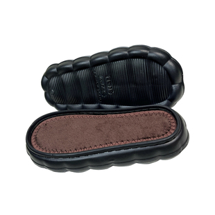 手工编织勾毛线拖鞋云朵鞋底钩织儿童棉拖鞋防滑加厚泡沫软底冬季