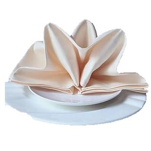 口布西餐巾酒店折花布宴会红色用餐布餐巾高级感黑色口布酒店专用