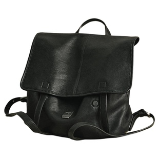 2025植鞣羊皮男女通用信使竖款双肩包大容量通勤商务旅行电脑包