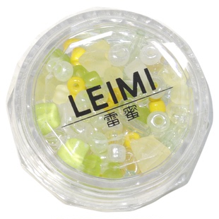 美甲涩味糖果彩色珠子迷你小米珠饰品玻璃条碎石指甲钻穿戴甲饰品