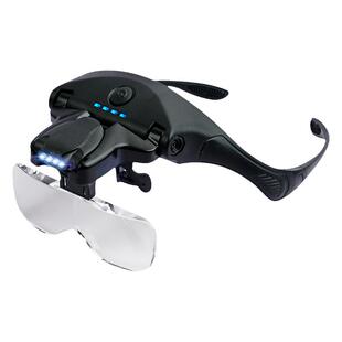 拜斯特头戴眼镜式放大镜带灯USB充电老人读书报电子维修拔倒睫毛