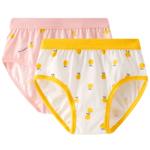 3条装全棉时代儿童抗菌内裤纯棉男童女童三角内裤平角内裤透气