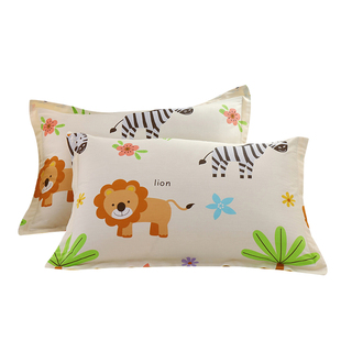 100%全棉枕套一对装儿童纯棉枕头套成人48cmx74cm家用单人枕芯套