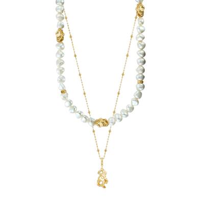 CIGALONG龙梓嘉石来运转巴洛克珍珠项链新中式珠宝礼物