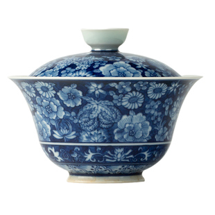 【麻子大师】三勤堂手绘中式青花景德镇两才盖碗仿古高档茶具