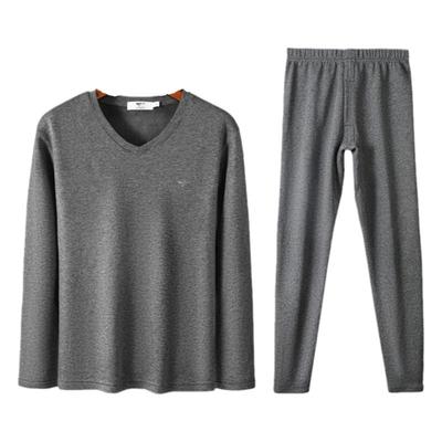 七匹狼V领不露加绒加厚保暖内衣