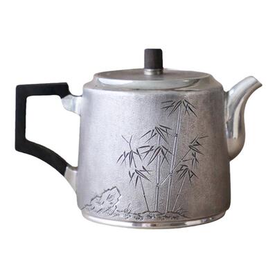 纯银时代纯银雕刻泡茶壶大号防烫