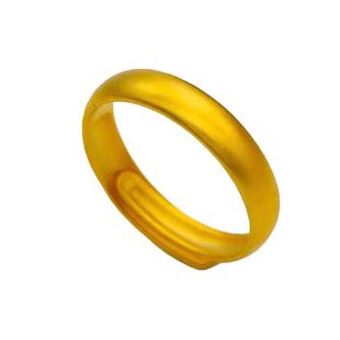 越南沙金古法戒指男女正品999镀纯金色仿真假黄金结婚指环首饰品