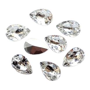 尖底国产胖水滴钻瓜子树叶双孔手工钻鞋钻饰品钻水钻散珠衣服钻