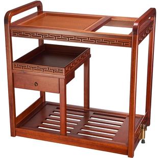 金灶茶车实木移动茶台新中式家用茶桌小户型茶几茶具套装烧水一体