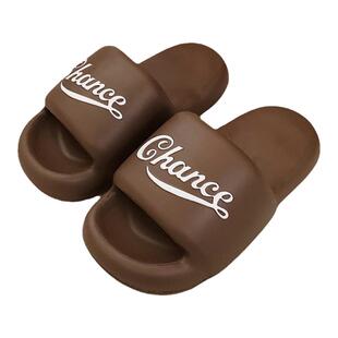 软厚底踩屎感街头风情侣外穿凉拖鞋百搭潮酷英文字母夏季拖鞋男女