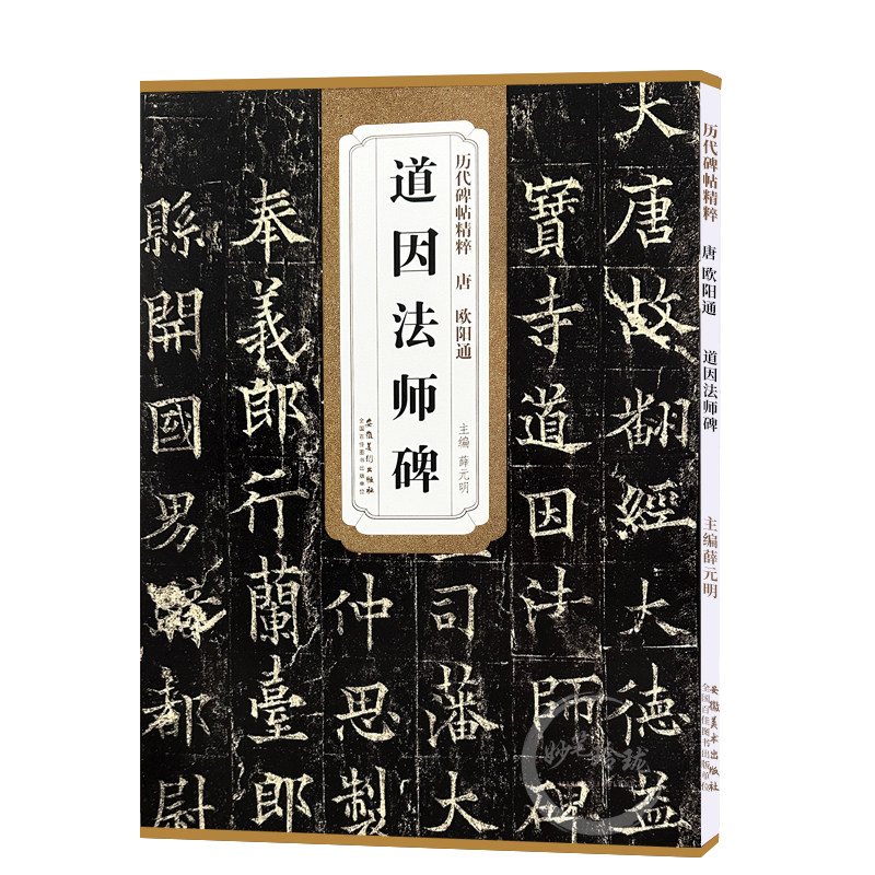 唐欧阳通道因法师碑 历代碑帖精粹毛笔字帖 附简体旁注《道因法师碑》技法讲解 安徽美术 薛元明编