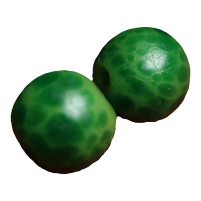 藏式绿色点翠星月金刚手串琉璃珠