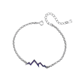 山盟海誓情侣手链一对纯银原创设计感温变色定情信物定制手饰好物