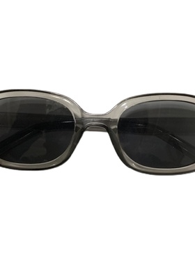 2023透灰椭圆形墨镜复古
