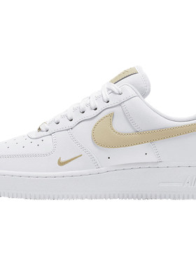 Nike耐克AF1全白金色低帮板鞋