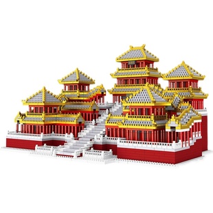 阿房宫2025高难度大型积木新款故宫10000粒以上建筑男孩拼装玩具