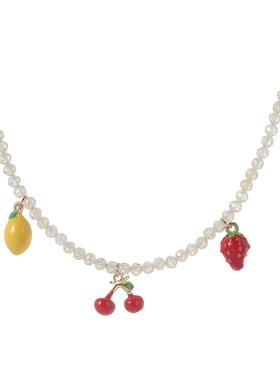 Hihipenny/夏日倾情 水果吊坠小清新颈链天然石ins风简约可爱项链