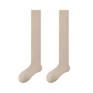 过膝袜子女款春秋羊毛加厚长筒袜羊绒加长保暖高筒防滑护膝大腿袜