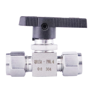 304/316不锈钢卡套球阀仿美直通面板式铜管仪表气源开关阀门手柄