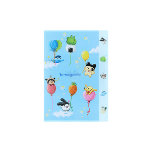 sunstar太阳星拓麻歌子限定款系列A4五层透明文件夹卡通插画印花资料票据收纳学生便携PP材质可爱文件夹子