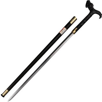 龙泉古羽手杖剑花纹钢手工剑