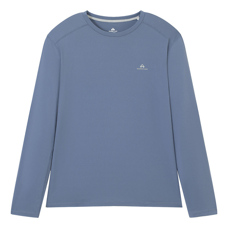 拓路者【小方格】运动速干衣男透气吸湿速干长袖t恤轻薄弹力上衣