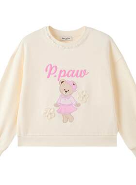 【索罗娜】PawinPaw卡通小熊童装26年春夏季新款女童宽松短款卫衣