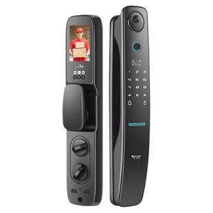 艾仕臣指纹锁家用防盗门密码智能锁3D人脸识别监控猫眼大门电子锁