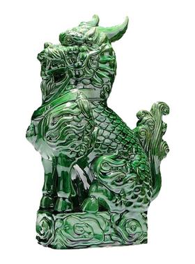 中式麒麟招财镇宅创意陶瓷摆件大