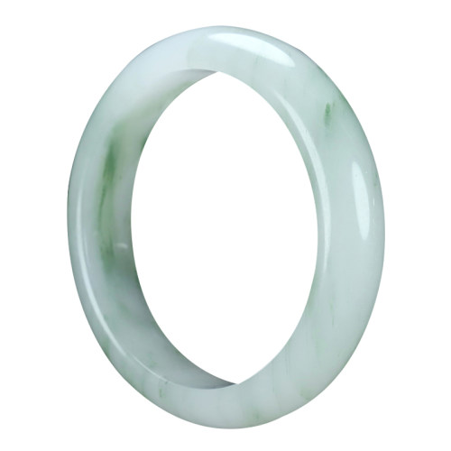 天山翠手镯女金丝玉佘太翠玉镯子宝石光扁条翡翠色飘花玉镯子手环