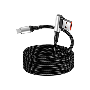 沐泽煜66W超级快充加长5米3米1.5米双立体弯头盲插编织数据线适用苹果15/16华为typec车载多功能充电线