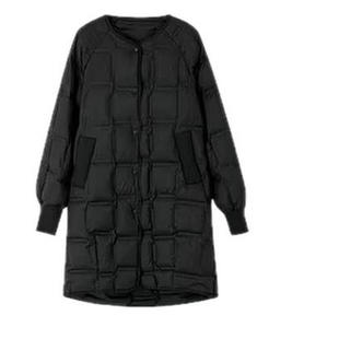 欧洲站2025冬季新款90鸭绒中长款文艺轻薄保暖轻量感服压胶羽绒服