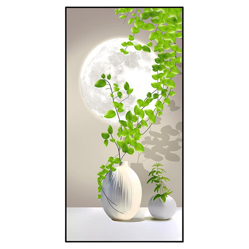 光影绿植3d客厅自粘画小清新