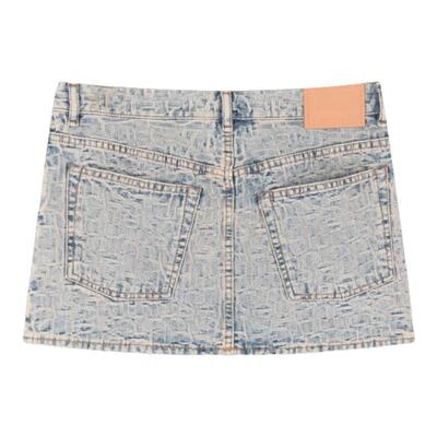 ACNE STUDIOS 女士满印logo休闲超短牛仔半身裙裙子银泰 301604