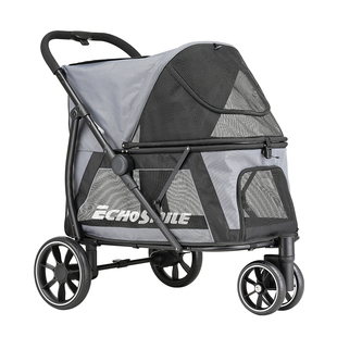 艾可漫宠物推车一键折叠轻便外出中大型犬猫狗通用老年犬手推车