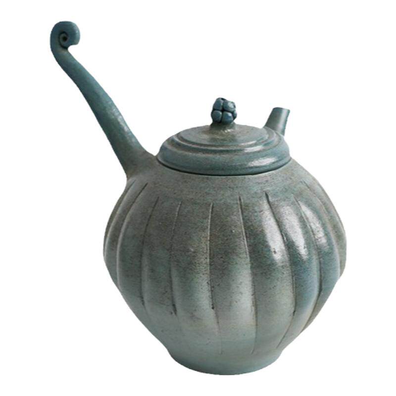 日本常滑烧急须 小西洋平-122 柴烧230ml 纯手工侧把紫砂茶壶现货