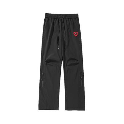 查尔斯桃心拉链休闲工装冲锋裤子