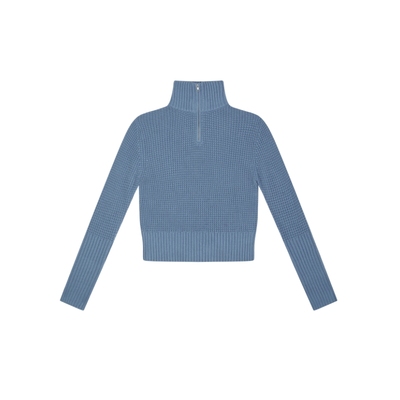 粗针半拉链立领羊毛毛衣外套