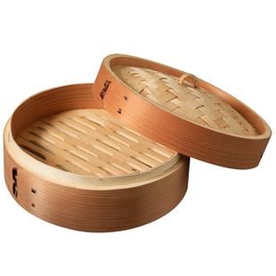 柳杉木蒸笼小笼包子竹制蒸架家用蒸格手工制作小笼屉商用饺子蒸格