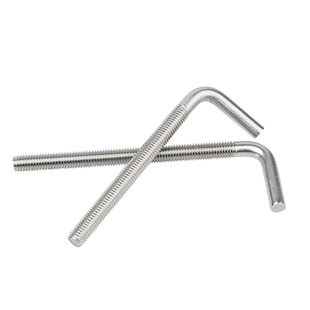 304不锈钢7字型螺丝直角螺钉 L型螺杆七字地脚螺栓M4M5M6M8M10M12