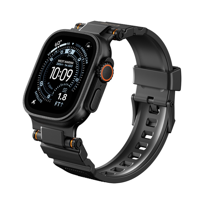 SwitchEasy适用苹果iWatch11/10带硅胶表带防水防汗柔软亲肤久戴舒适Ultra1/2/3代耐用抗撞击日常户外通用