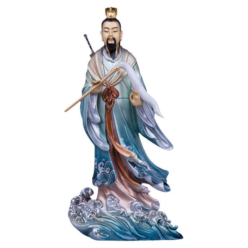 黄铜平安桌面孚佑帝君摆件