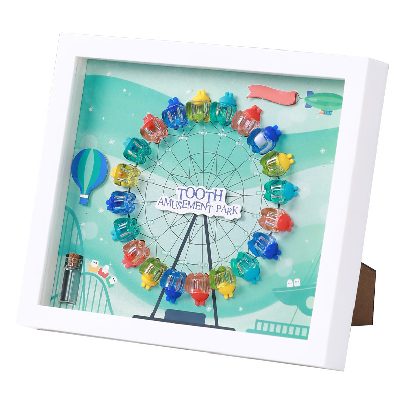 宝宝儿童乳牙收纳盒相框女孩男孩换牙齿收集纪念盒收藏盒子防氧化