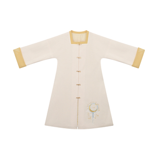 知则原创汉元素国风中长款毛呢大衣外套冬季上衣相皎洁【共盈盈】