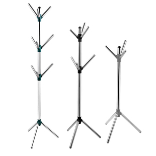 不锈钢挂衣架落地式卧室客厅衣帽间服包架简易家用置物架收纳立式