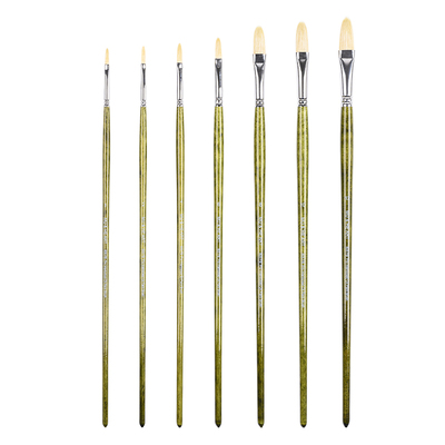 平圆臻形油画画笔重庆卷毛猪鬃