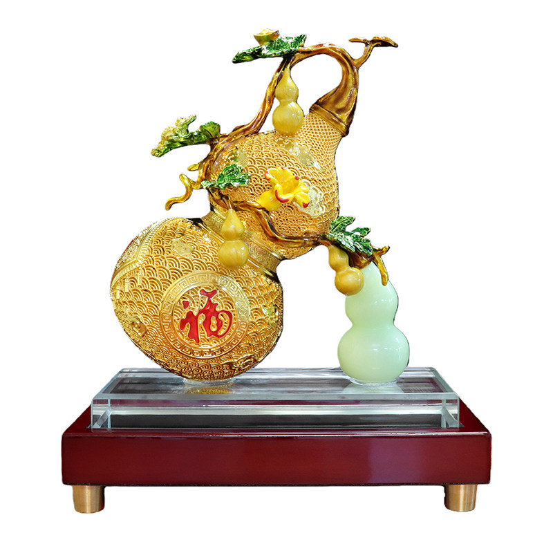 招财葫芦摆件铜花丝工艺品高档