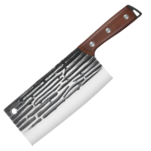 手工锻打斩切两用切菜刀砍骨头家用不锈钢厨房超快切肉片刀具开刃